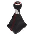 Gear Shift Knob Boot Set 5 Speed PVC Leather Gearstick Lever Gaiter Kit