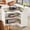 White, variant on Tribesigns Reception Desk with 3-Tier Storage & Stemware Rack, L-Shaped Front Counter, Office, Lobby, Dark Walnut