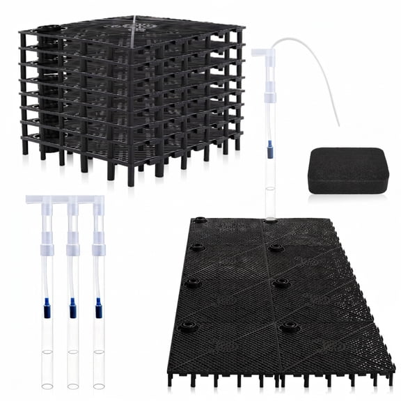 Undergravel Aquarium Filter For 40-55 Gallon Tanks 16 5.7'' X Plates Under Gravel Systemn Water With 4 Uplift Tube And 1ton Fish