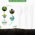 thumbnail image 4 of Extra Heavyduty Compostable Cutlery Set - 190 Count Large Disposable Utensils No Plastic Forks Spoons Knives Biodegradable Fork Eco Friendly Silverware for Party,BBQ,Daily Use,Events,Picnic, 4 of 4
