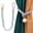 Grey, variant on CMYYNNA 1 Pack Curtain Strap Luxury Pearl Closure Adjustable Window Curtain Tieback Buckle Clip, Hemp Rope Curtain Ties