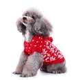 thumbnail image 3 of Gostoto Pet Dog Christmas Clothes Snowflake Printed Hooded Dog Sweaters for Small Medium Dog, 3 of 5