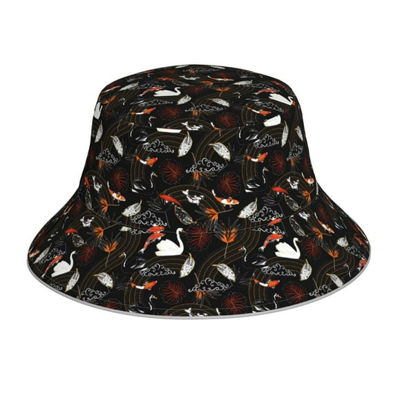 Balery Animal Koi Fish Sun Hats for Men Women Bucket Hat UPF 50  Buckey Hat Boonie Hat Foldable UV Protection Hiking Beach Fishing Summer