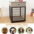 Juiluna Furniture Dog Crates, Style Wood Dog Kennel End Table with Drawer, Dog House Indoor Use