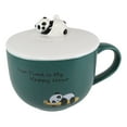 thumbnail image 4 of Happy Hour Sleeping Panda Bear Green Ceramic Coffee Mug With Spoon And Lid Set, 4 of 6