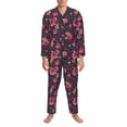 thumbnail image 3 of Goofa Rose Mix Leopard 2 for 2-piece Loungewear Set Men’s Sleepwear Set Soft PJs Cozy loungewear Comfy Sleep Set Winter Pajamas-XX-Large, 3 of 7