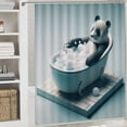 thumbnail image 6 of Panda in bathtub  Bathroom Decor Set , multi size Colorful Luxurious Graphic Print Polyester Fabric Fashion Bathroom Decor Sets with Hooks  Shower Curtain Set Chic Modern Bathroom Decor shower, 6 of 7
