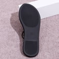 thumbnail image 3 of HomeDM Flat Thong Sandals for Women Dressy Bohemian Comfortable Open Toe Strappy Sandals Summer Beach Walking Shoes, Black Size 5.5, 3 of 9