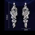 thumbnail image 3 of Pendiente largo de aspecto elegante con circonitas cúbicas para mujer BANYUO  Electrónica, 3 of 4