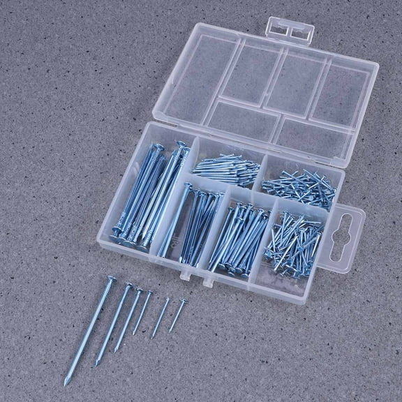 SEWOART Sewoart Picture Hanging Nails 6 Sizes Rust-Resistant Iron for Woodworking 240Pcs