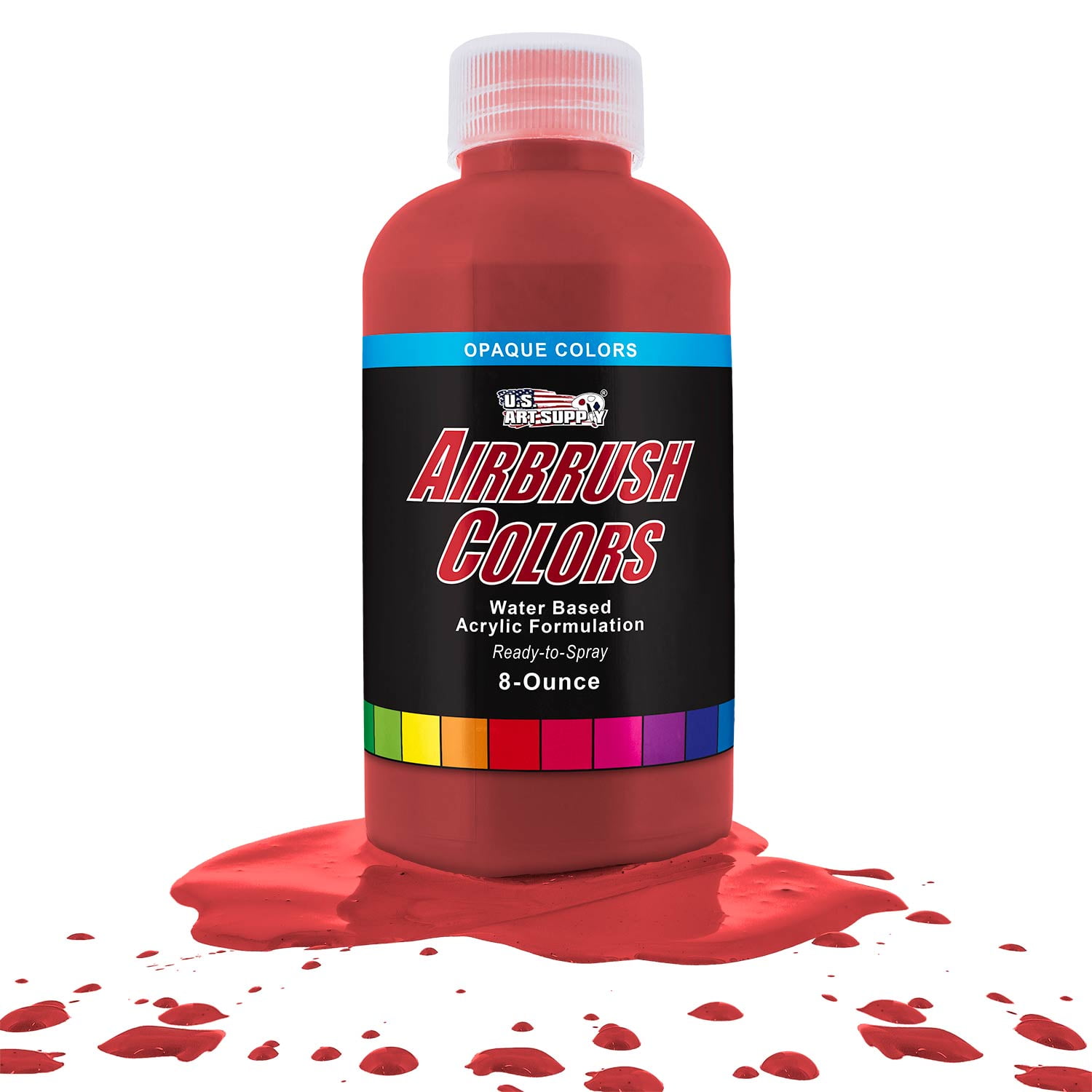 US Art Supply 8Ounce Opaque Bright Red Airbrush Paint