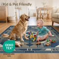 thumbnail image 4 of ODIKA 4'x6' Ultra-Soft Area Rug, Pvc Vintage Bottom Inspired Balanced Blocks Crisp Geometric Splicing None Washable, Bare feet friendly, Silk-Touch for Bedroom Home office, 4 of 7