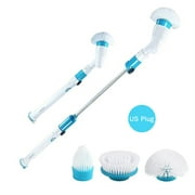 Electric Spin Scrubber Cordless Rechargeable Bathroom Scrubber Cleaning Brush Multi-functional with Replaceable Brush Heads Extension Handle