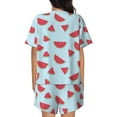 thumbnail image 3 of Kdxio Watermelon Print Pajamas Sets for Women Short-Sleeved Pjs with Lounge Shorts Two Piece Sleepwear S-4XL, 3 of 9