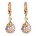 thumbnail image 1 of 18K Gold Galvanized Zircon Earrings, 1 of 4