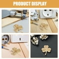 thumbnail image 3 of OULII 2Pcs Retro Brass Knobs Shamrock Drawer Pulls Unique Cabinet Hardware For Furniture Adults, 3 of 8