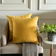 thumbnail image 2 of Mustard Yellow Luxury Throw Pillow Covers 24"x24" | Pack of 2 Modern Plain Velvet Cushion Cover | Solid Pillowcases for Couch, Sofa Bedroom & Living Room, Modern Home Décor - Mustard Yellow Velvet, 2 of 9