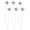 6 Pcs Star, variant on Women's Vintage Hat Pin Sparkly Clear Crystal Rhinestones Star Long Handle Silver Tone Lapel Stick Jewelry Set, 1 Pcs