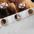 thumbnail image 4 of jejeloiu Kawaii Highland Cattle Black Out Curtains,Rustic Farmhouse Animal Curtains Pack of 2 (42x63 Each),White Black Classic Checkered Bedroom Curtains For Girls Boys,Super Cozy Room Decor, 4 of 6