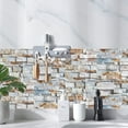 thumbnail image 7 of Verdsylv 3D Stone Brick Wallpaper Stickers - 12-Pack Peel & Stick Backsplash for Kitchen & Bathroom - Realistic Textured Design, Easy Diy Installation - Waterproof & Rental-Friendly Upgrade, 7 of 7
