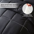 thumbnail image 5 of Davulos Queen Comforter Set Black - Bed in a Bag Queen Size 7 Pieces, Box Stitched Luxury Soft Bed Set for All Seasons, Bedding Set with Comforter, Sheets, Pillowcases & Shams, 5 of 10