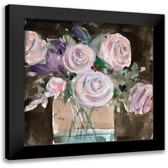 Dixon, Samuel 12x12 Black Modern Framed Museum Art Print Titled - Rose Clippings II