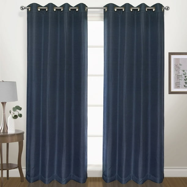 United Curtain Herringbone Woven Blackout Curtain Panel