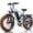Blue, variant on ESKUTE Electric Bike for Adults, 1200W Peak Motor, 48V 20.8Ah Removable Battery, Up to 80 Miles Range, Full Suspension, 20" x 4.0" Fat Tires, 7-Speed, Black with Phonebag & Lock