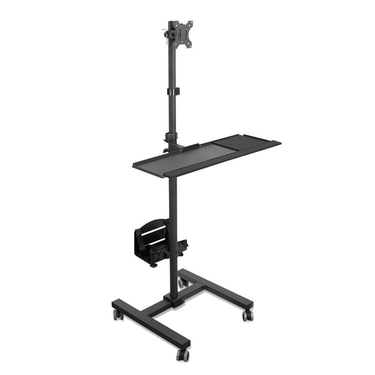 Steel Computer Caddy Pc Stand AW CPU Holder For Mobile Computer Carts - Heavy Duty Steel ...