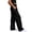 Black, variant on Linen Pants for Women Palazzo High Waisted Lounge Work Trousers Slacks Business Button Down Summer Beach Long Trousers with Pockets,Camel 2XL