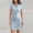 Blue, variant on Naittoop Lapel V Neck Ribbed Knit Mini Dress for Women 2026 Slim Fitted Short Sleeve Pullover Sexy Bodycon Sweater Dresses