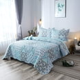 thumbnail image 5 of Airy Blue Country-Chic Printed Quilt Set, 5 of 5