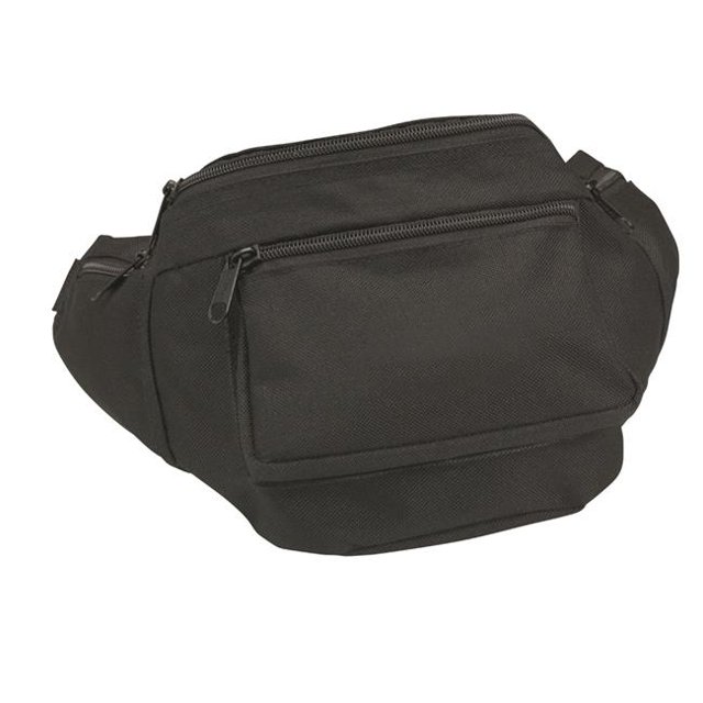 Debco P3777 Front Zippered Pocket Waist Pack - Black