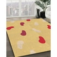 thumbnail image 3 of Ahgly Company Machine Washable Indoor Square Transitional Orange Area Rugs, 7' Square, 3 of 7