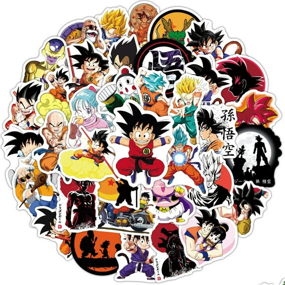 Dragonball Z Anime Themed Set of 50 Stickers Decals Set