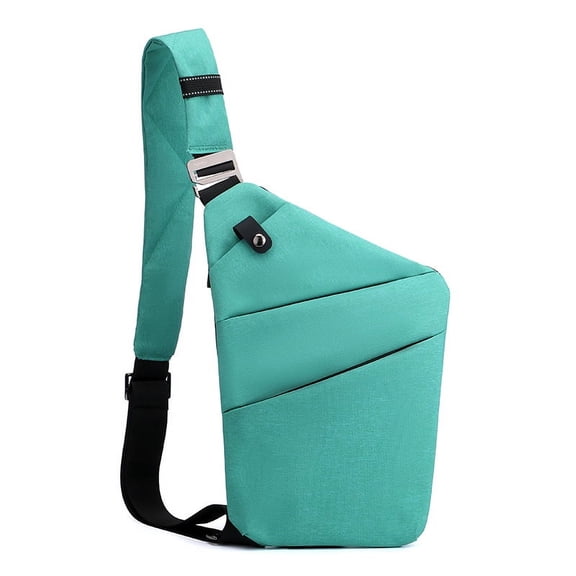 Olive Green Left Shoulder Crossbody Bag for Men