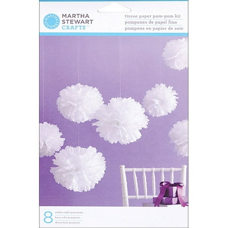Tissue Paper Pom Pom Kit-Medium White