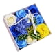 thumbnail image 5 of Jabón de rosas artificiales con aroma floral en caja de regalo. Azul, 5 of 8