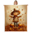thumbnail image 1 of Erosebridal Cute Scarecrow Fleece Blanket, Pumpkin Sherpa Throw, Rustic Fall Decor , 60x80, 1 of 6