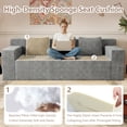 thumbnail image 4 of 71" Corduroy Loveseat Sofa, Memory Foam Cloud Couch in a Box, Boneless Compressed Sofa for Living Room, Bedroom and Apartment, Light Gragy, 4 of 8