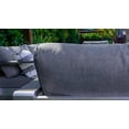 thumbnail image 6 of Belvedere 4-Piece Brushed Aluminum Outdoor Patio Furniture Conversation Sofa Set w/ Loveseat Sofa, Two Armchairs, and Coffee Table, 6 of 8