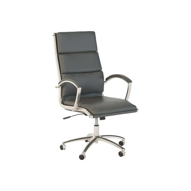 BBF Modelo - Chair - executive - ergonomic - high-back - armrests - ring-shaped - tilt - swivel - bonded leather - dark gray