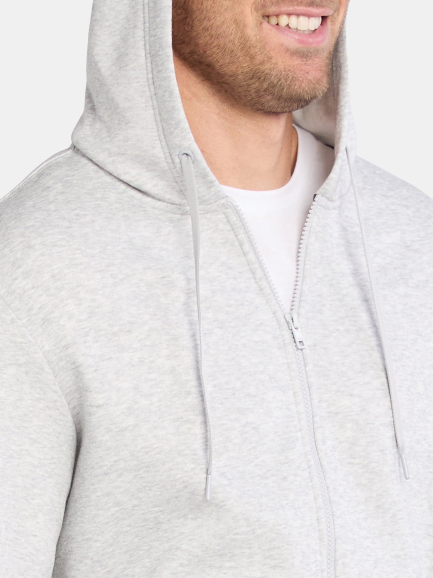 Athletic Works Men's and Big Men's Zip Up Fleece Hoodie Sweatshirt, Sizes S-5XLT