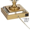 thumbnail image 5 of Stiffel Heath 31 5/8" Tall Large Traditional End Table Lamp USB Port Luxe Gold Finish Metal Crystal Single Living Room Charging, 5 of 9