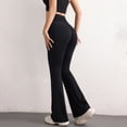 thumbnail image 4 of Sevpuikl Women High Waist Bootcut Flaring Leggings Butt Lifting Tummy Control Solid Color for Yoga Dancing Fitness(Black,XL), 4 of 5
