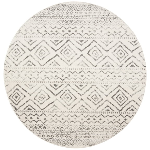SAFAVIEH Tulum Merletta Oriental Area Rug, Ivory/Grey, 10' x 10' Round