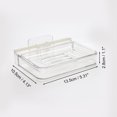 thumbnail image 4 of Unique Bargains 1 Pc Waterproof Soap Holder Wall Mounted White Clear Soap Holder for Bathroom 5.31"x4.13"x1.1", 4 of 6