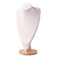 thumbnail image 4 of Collar cadena joyería busto madera comercios muestra elegante presentación joyería organizador ornamento collar soporte de exhibición, 4 of 9