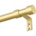 thumbnail image 1 of AIR-Adjustable Curtain Rods for Windows 16 to 144'', Cylindrical End Cap, 1-Inch-Diameter, Gold (40-365cm), 1 of 4