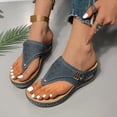 thumbnail image 6 of Domuza Orthopedic Casual Sandals for Women Slip on Non Slip Arch Support Summer Flat Sandals Lightweight Work Shoes 2026 Soft Foam Shoes Blue 9（EU-42）, 6 of 6